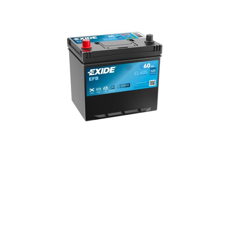 Exide EFB accu | EL605 | 12V 60Ah, Auto-onderdelen, Accu's en Toebehoren, Ophalen of Verzenden