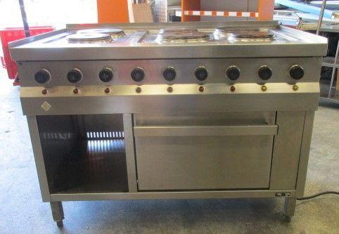 Elektrische Fornuis, Kookplaat met 6 branders en oven, 120cm, Witgoed en Apparatuur, Ovens, Gebruikt