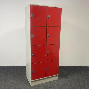 Rode Lockerkast - 8-deurs | 194,5 x 79 x 50 cm (a) beschikbaar voor biedingen