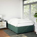 vidaXL Bedframe zonder matras 120x190 cm fluweel donkergroen, Huis en Inrichting, Slaapkamer | Bedden, Verzenden, Nieuw, 190 cm of minder