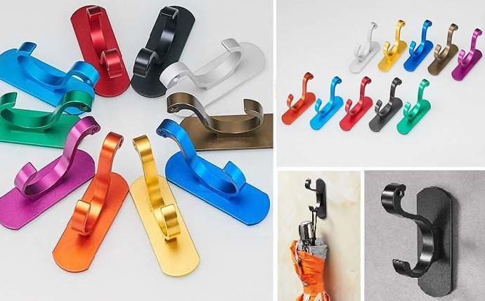 Set van 10 kledinghaken (donkerblauw, aluminium, roestvrij,, Doe-het-zelf en Verbouw, Gereedschap | Handgereedschap, Nieuw, Ophalen of Verzenden