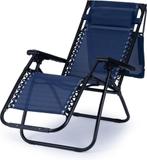 Ligstoel met Zonnedak en Tafelblad - Blauw - Perfect voor..., Tuin en Terras, Ophalen of Verzenden, Nieuw
