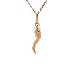 Roségouden vintage cornicello hanger 18 krt, Ophalen of Verzenden, Nieuw