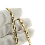 Gouden scroll schakel ketting; Midas | 54 cm, Sieraden, Tassen en Uiterlijk, Ophalen of Verzenden, Gebruikt, Overige kleuren, Goud