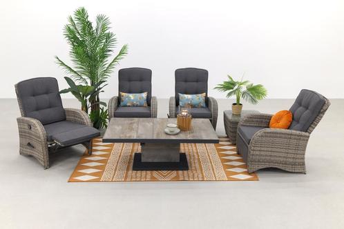 VDG Casablanca/Jersey Deluxe verstelbare stoel loungeset -, Tuin en Terras, Tuinsets en Loungesets, Loungeset, Nieuw, Wicker, Verzenden