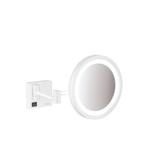 Scheerspiegel AddStoris HansGrohe Met LED Licht Mat Wit, Ophalen of Verzenden, Nieuw, Bad