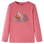vidaXL Kindershirt met lange mouwen 116 oudroze, Verzenden, Nieuw