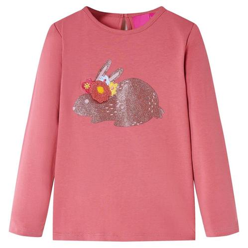 vidaXL Kindershirt met lange mouwen 116 oudroze, Kinderen en Baby's, Kinderkleding | Overige, Nieuw, Verzenden