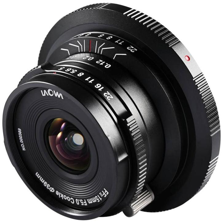 Laowa 15mm f/5 Cookie FF Canon RF Black, Audio, Tv en Foto, Fotografie | Lenzen en Objectieven, Groothoeklens, Nieuw, Ophalen of Verzenden