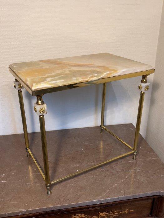 Bijzettafel - Onyx, Messing - Massief Onyx, Antiek en Kunst, Curiosa en Brocante