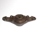 Oud-Romeins Brons Dubbele olielamp, Antiek en Kunst