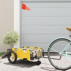 vidaXL Fietstrailer oxford stof en ijzer geel, Verzenden, Nieuw