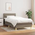 vidaXL Boxspring met matras stof taupe 90x190 cm, 90 cm, Eenpersoons, Verzenden, Nieuw