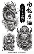 Neptattoos Chinees, Verzenden, Nieuw, Feestartikel