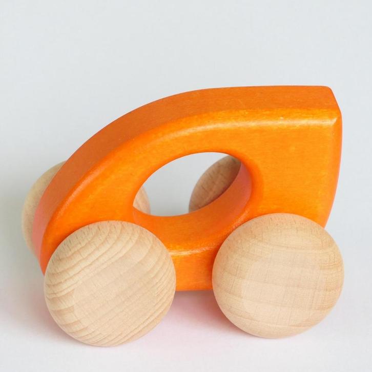 Bajo houten auto blad oranje - duur van €9,99 voor €7,99, Kinderen en Baby's, Speelgoed | Speelgoedvoertuigen, Ophalen of Verzenden
