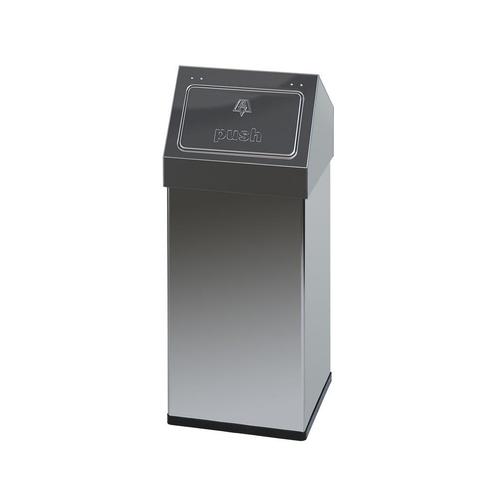 Carro-Push afvalbak met pushklep 55 ltr - RVS, Huis en Inrichting, Woonaccessoires | Prullenbakken, Nieuw, Verzenden