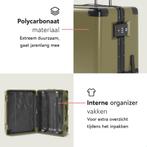 2dekans | ONYX Check-in Koffer 65L - TSA slot - Olive groen, Sieraden, Tassen en Uiterlijk, Koffers, Ophalen of Verzenden, Gebruikt