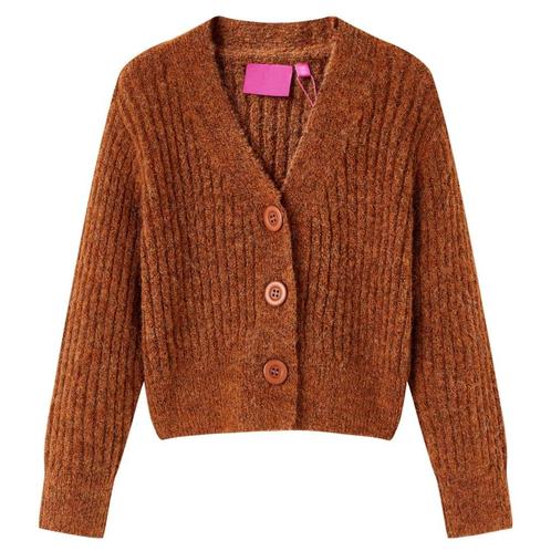 vidaXL Kindervest gebreid 116 cognackleurig, Kinderen en Baby's, Kinderkleding | Overige, Nieuw, Verzenden