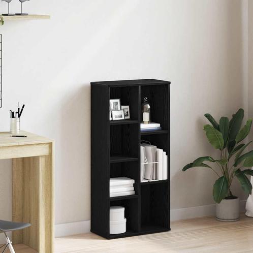 vidaXL Boekenkast 50x25x104 cm bewerkt hout zwart, Huis en Inrichting, Kasten | Boekenkasten, Nieuw, Overige houtsoorten, Verzenden