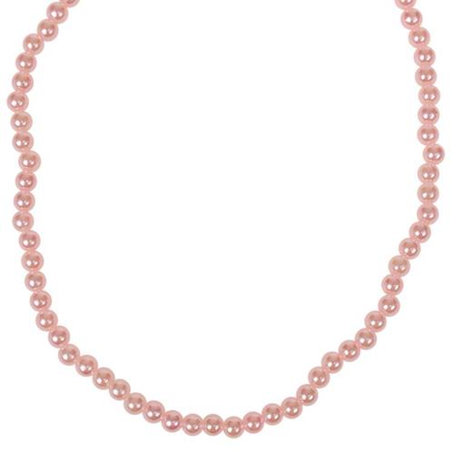 Kinderketting - Lichtroze Imitatiepareltjes 6mm - Elastisch, Sieraden, Tassen en Uiterlijk, Kettingen, Nieuw, Ophalen of Verzenden