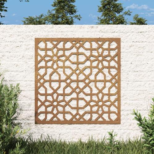 vidaXL Wanddecoratie tuin Moors ontwerp 55x55 cm cortenstaal, Huis en Inrichting, Woonaccessoires | Schilderijen, Tekeningen en Foto's
