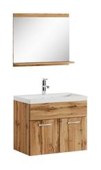 Badkamermeubel Montreal Set 02 60 x 35 cm Eiken Badmeubel, Huis en Inrichting, Verzenden, Nieuw, Wastafelkast