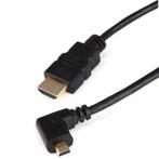 Micro HDMI - HDMI kabel - 90° haaks naar rechts -, Audio, Tv en Foto, Nieuw, Ophalen of Verzenden