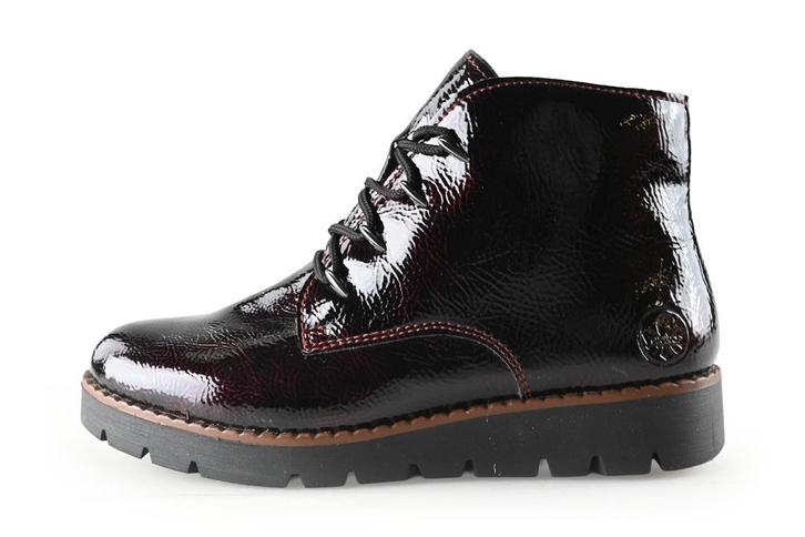 Rieker Veterboots in maat 40 Rood, Kleding | Dames, Schoenen, Rood, Zo goed als nieuw, Overige typen, Verzenden