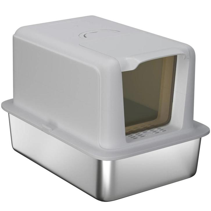 TRUUSK Roestvrijstalen Kattenbak met Filter en Schep - Voor, Dieren en Toebehoren, Konijnen