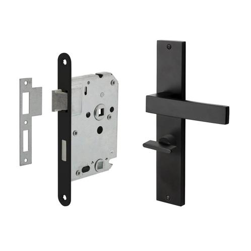 Deurbeslag set Lusso met toilet-/badkamer sluiting, Doe-het-zelf en Verbouw, Hang- en Sluitwerk, Klink of Kruk, Nieuw, Overige materialen