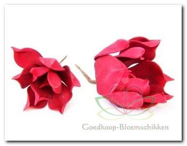 Magnolia foambloem Kort Rood DOOS 12 stuks Magnolia, Huis en Inrichting, Woonaccessoires | Kunstplanten en Kunstbloemen, Nieuw