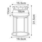 Plantenstandaard Assen 31,5x19,5 cm lichtgrijs [en.casa], Tuin en Terras, Bloembakken en Plantenbakken, Verzenden, Nieuw