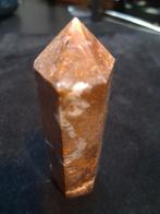 Natural Brown Agate tower - 9.7 cm - brown agate with blue a, Verzenden, Nieuw