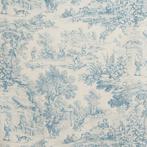 Prachtige Toile de Jouy blauw - Textiel - 250 cm - 280 cm