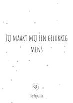 Wenskaart - Jij Maakt Mij een Gelukkig Mens, Ophalen of Verzenden, Nieuw