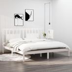 vidaXL Bedframe massief hout wit 180x200 cm, Huis en Inrichting, Slaapkamer | Bedden, Nieuw, Tweepersoons, Verzenden
