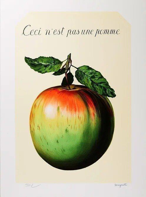 René Magritte (after) - Ceci nest pas une pomme, Antiek en Kunst, Antiek | Overige Antiek