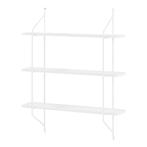 Wandrek Østfold met 3 planken 100x80x21 cm wit [en.casa], Huis en Inrichting, Woonaccessoires | Wandplanken en Boekenplanken, Verzenden