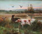 Eugene Petit (1839 - 1886) - Two setters on the hunt, Antiek en Kunst