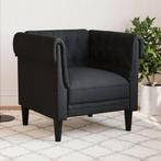 vidaXL Fauteuil Chesterfield-stijl stof zwart, Verzenden, Nieuw, Eenpersoons, Stof