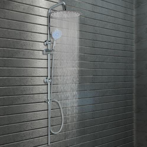 vidaXL Douchekoppenset dubbel met handdouche roestvrij staal, Doe-het-zelf en Verbouw, Sanitair, Nieuw, Verzenden