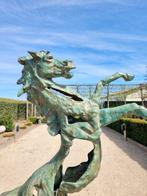 sculptuur, Steigerend paard - 65 cm - Brons, Antiek en Kunst