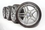 Mercedes C63 W205 19 inch AMG velgen + Winterbanden Michelin, Auto-onderdelen, Banden en Velgen, 19 inch, Gebruikt, Velg(en), Winterbanden