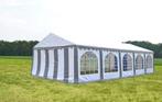 Premium Partytent PVC 4x10x2 mtr in Wit-Grijs (4x10 meter), Tuin en Terras, Partytenten, Verzenden, Nieuw, 2 meter of meer, Partytent