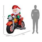 Kerstman Op Motorfiets, Tuindecoratie, LEDs, Opblaasbaar, We, Diversen, Kerst, Verzenden, Nieuw