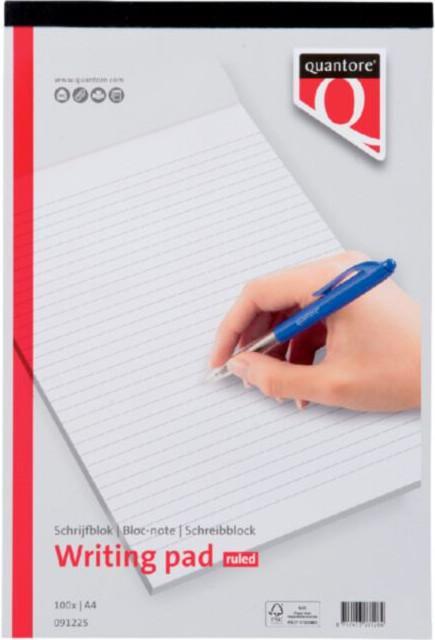 Schrijfblok Quantore A4 gelinieerd, Diversen, Papierwaren, Nieuw, Verzenden