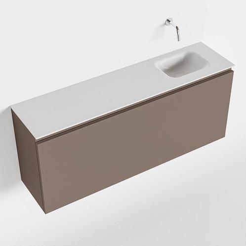 MONDIAZ OLAN 120cm toiletmeubel smoke. LEX wastafel talc, Doe-het-zelf en Verbouw, Sanitair, Bad, Nieuw, Ophalen of Verzenden