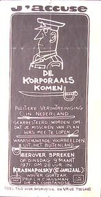 Poster over bijeenkomst bij het Krasnapolsky in Amsterdam, Verzamelen, Posters, Verzenden, Nieuw, Overige onderwerpen, Met lijst