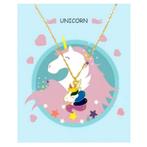 Fako Bijoux® - Ketting Op Kaart - Eenhoorn Hoofd Regenboog -, Sieraden, Tassen en Uiterlijk, Kettingen, Verzenden, Nieuw