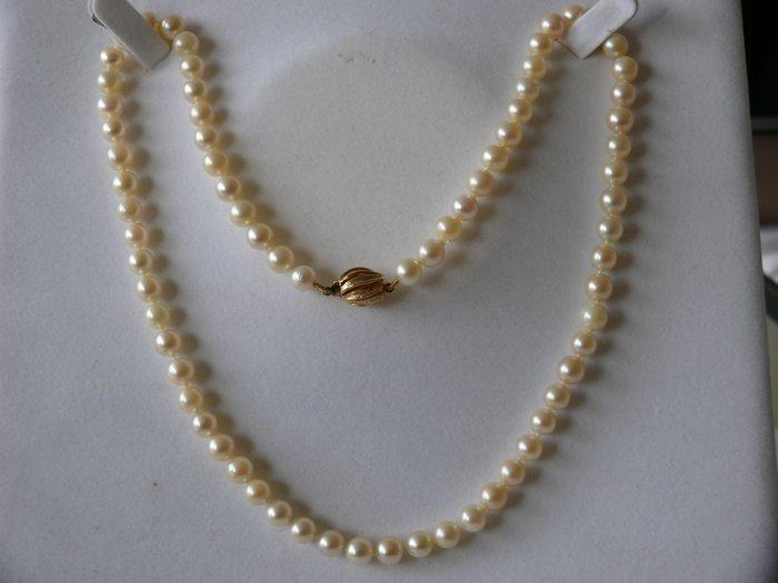 Halsketting - 14 karaat Geel goud - cultive parelcollier, Sieraden, Tassen en Uiterlijk, Kettingen